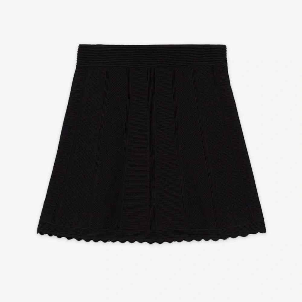 ✅ NWT The Kooples Set Openwork Knit Tank & Short Knit Skirt Scallop in Black - Picture 15 of 15